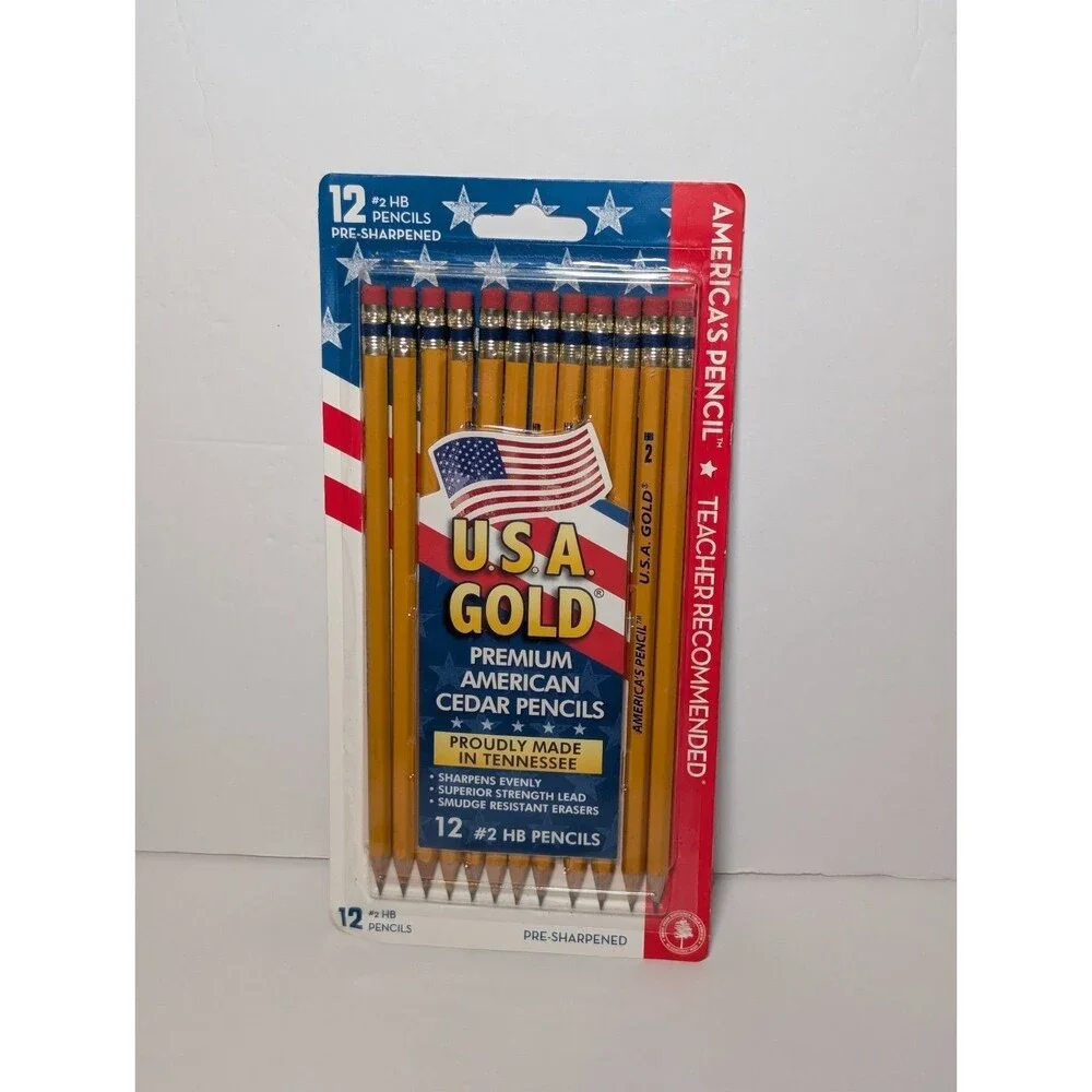 NOS The Write Dudes American Cedar 10 Count HB #2 Pencils *Made IN U.S.A.* NOS